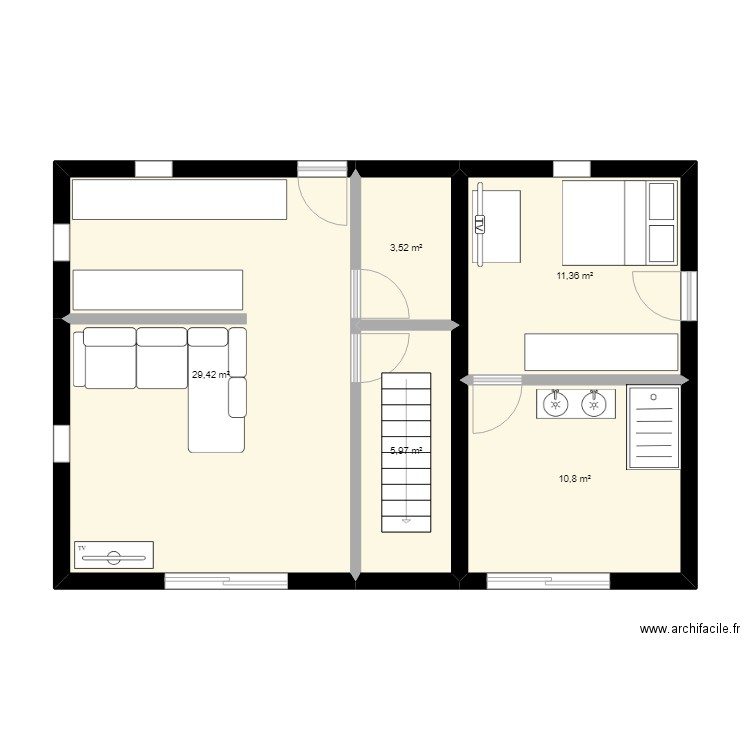 maison. Plan de 0 pièce et 0 m2
