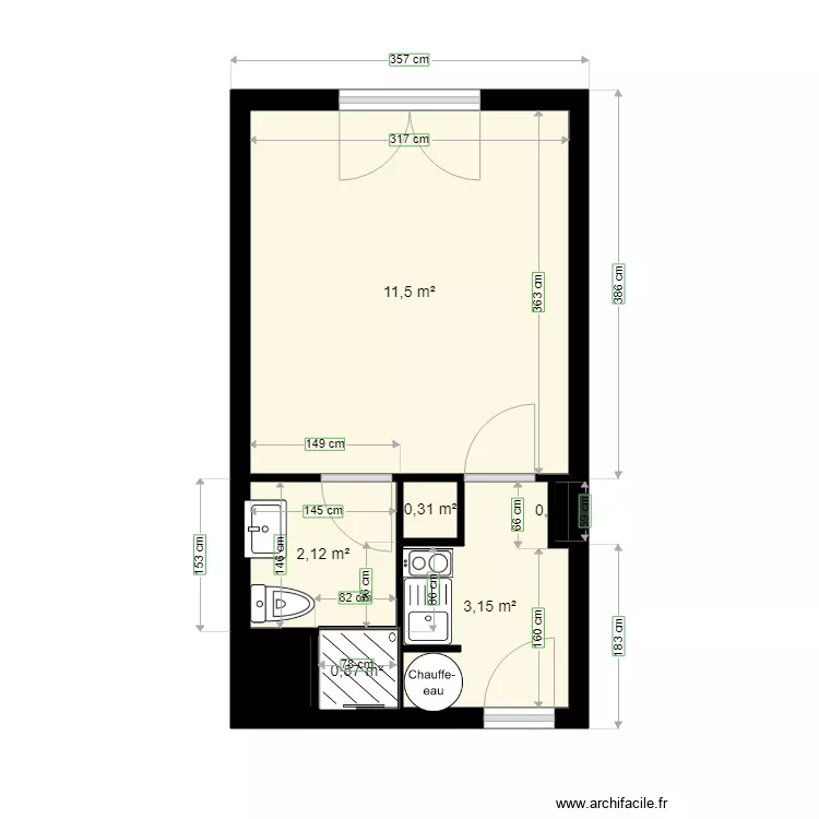 meliez 11  porte 59 . Plan de 