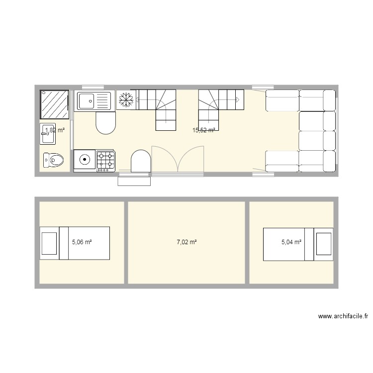 tiny house 2. Plan de 0 pièce et 0 m2