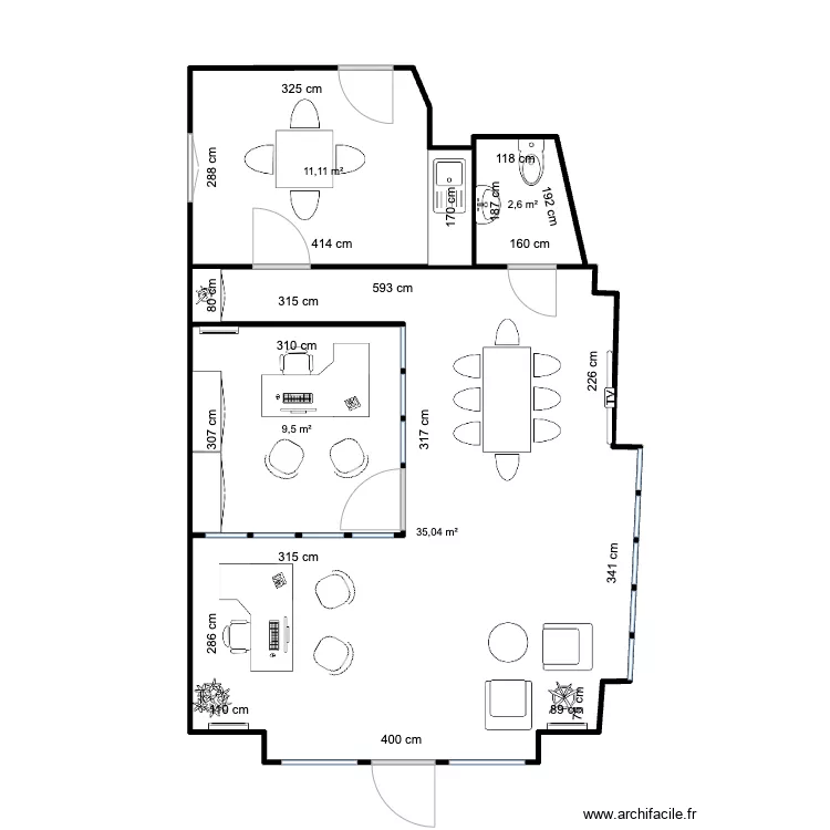 Plan Local Meubl&eacute; Final 2. Plan de 