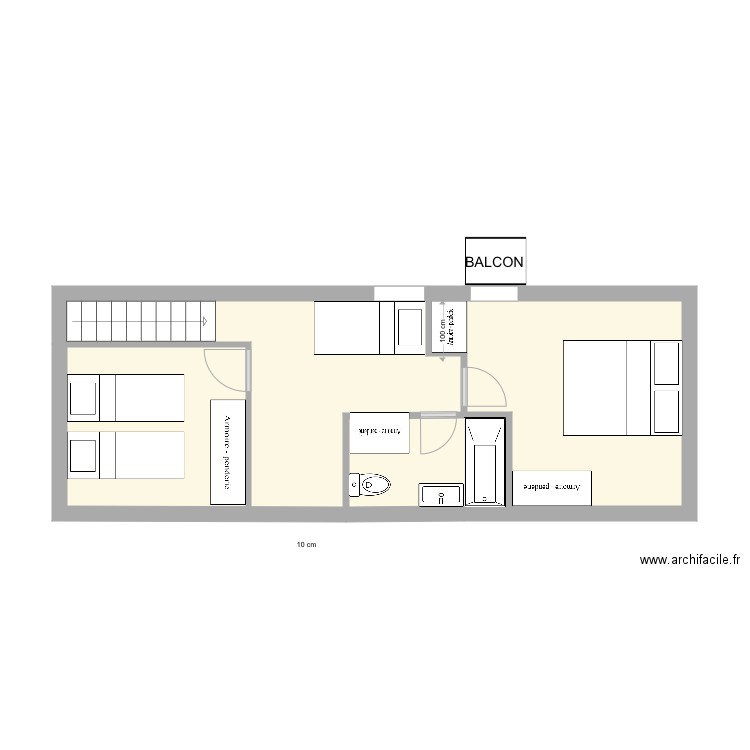 Meribel etage actuel. Plan de 0 pièce et 0 m2