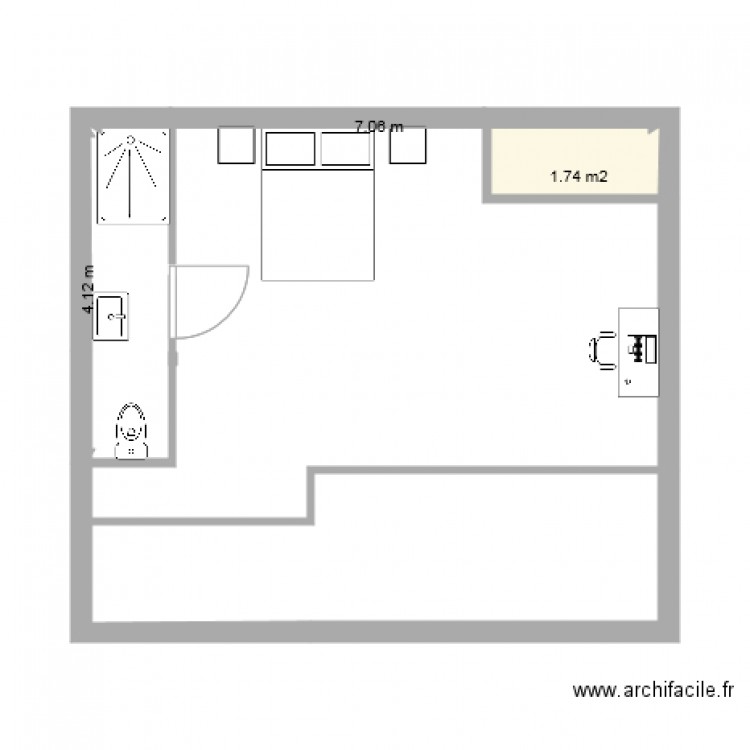 chambre 1. Plan de 0 pièce et 0 m2