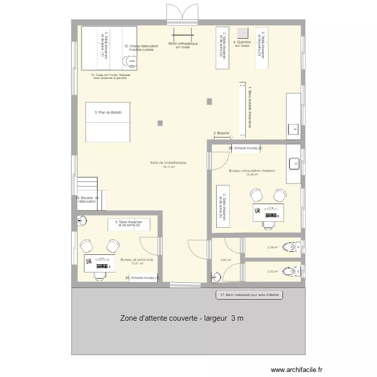 Service kinésithérapie Hôpital Cibitoke équipé GTS . Plan de Service kinésithérapie Hôpital Cibitoke équipé GTS . Plan de