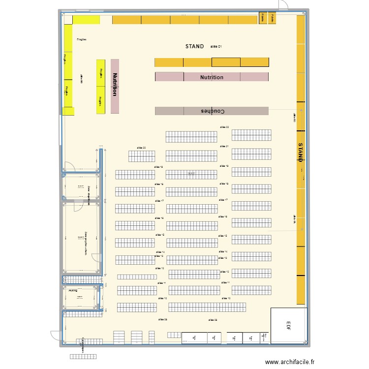 Plan D2P PHARMA cellule A répartition. Plan de 0 pièce et 0 m2