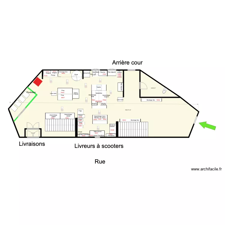 Palais du Chang An V2. Plan de 