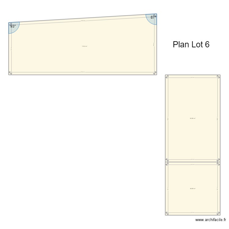 Plan hangar Lot 6. Plan de 0 pièce et 0 m2