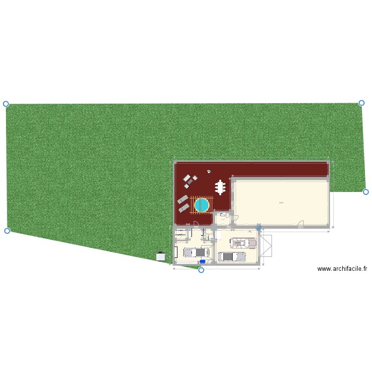 extension. Plan de 7 pièces et 352 m2