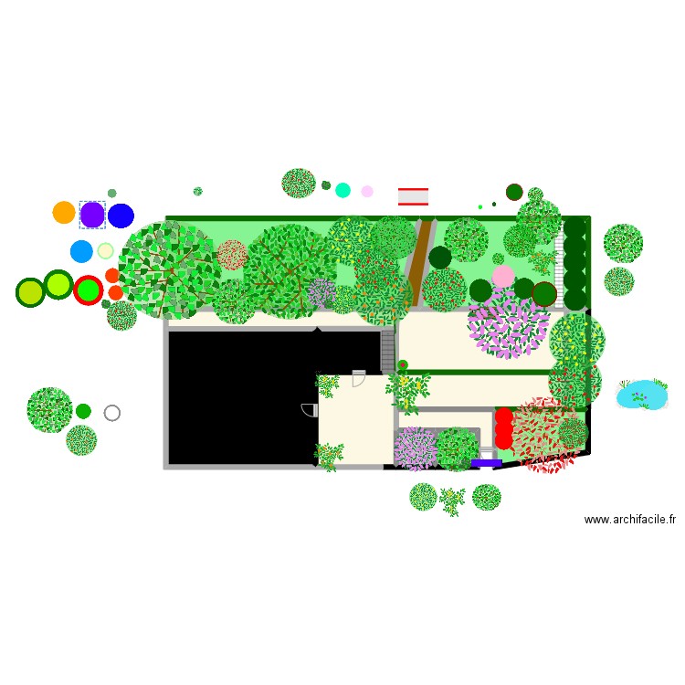 Jardin2. Plan de 15 pièces et 397 m2