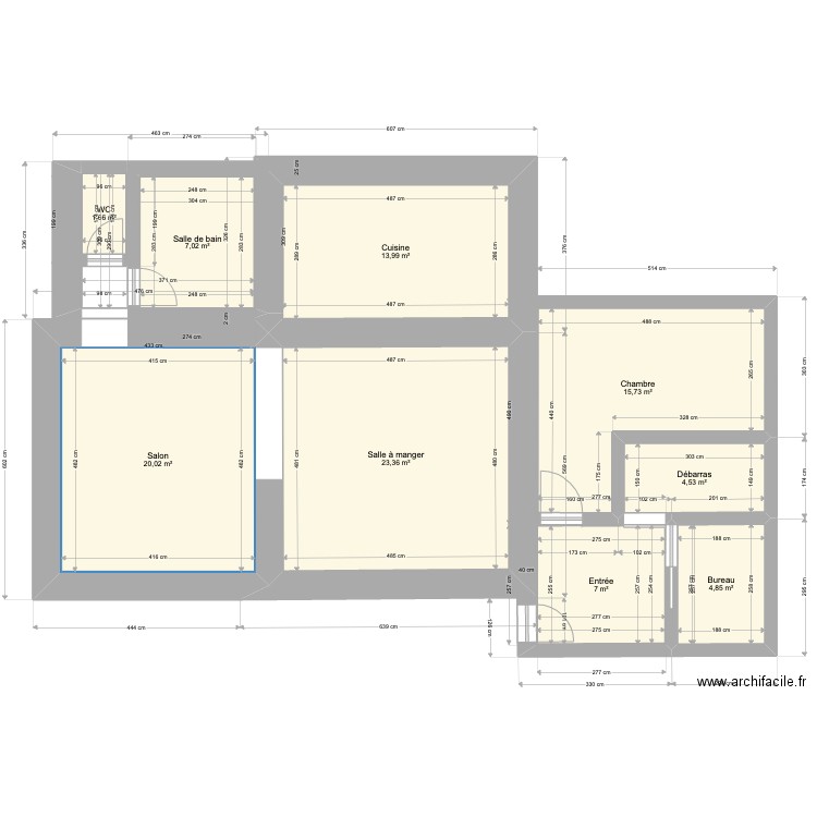 aggrandissement + maison. Plan de 0 pièce et 0 m2