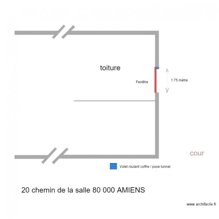 plan de coupe pignon gauche La Salle . Plan de 0 pièce et 0 m2