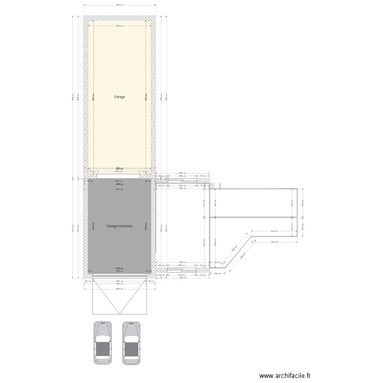 Extension. Plan de 0 pièce et 0 m2