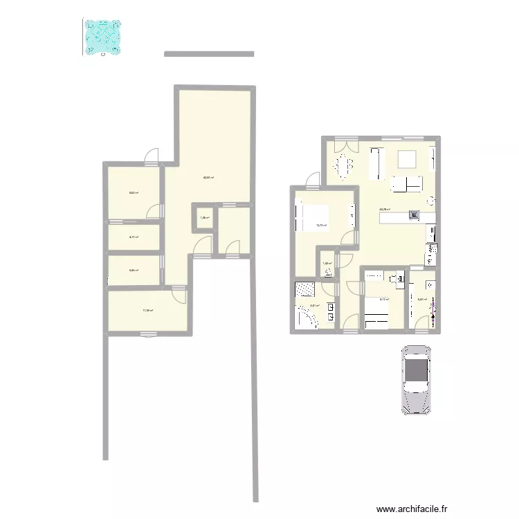 maison 1. Plan de 