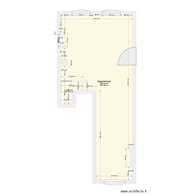 Ghighi St Jerôme sans cloison. Plan de 0 pièce et 0 m2