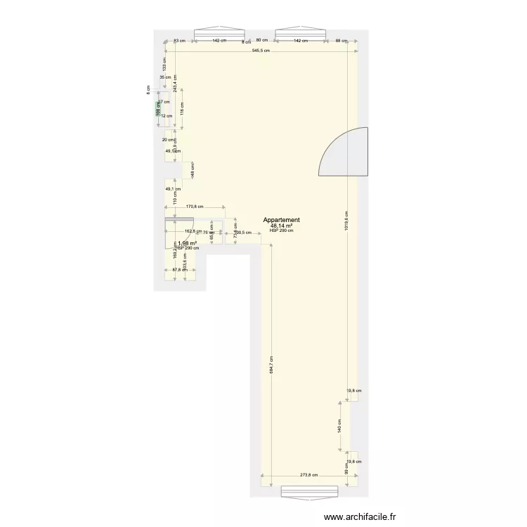 Ghighi St Jerôme sans cloison. Plan de Ghighi St Jerôme sans cloison. Plan de