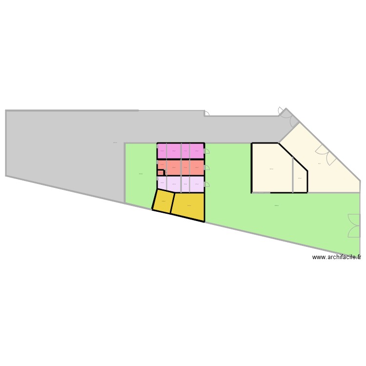 ak99 1005G SIMULATION RESIDENCE ETUDIANTE. Plan de 0 pièce et 0 m2