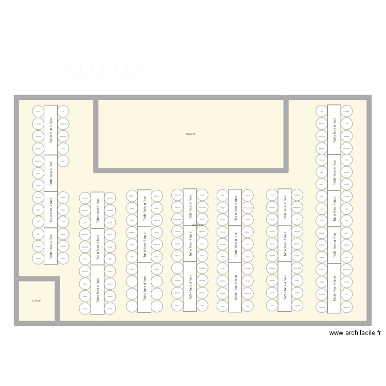 Bordplan EE. Plan de 3 pièces et 275 m2