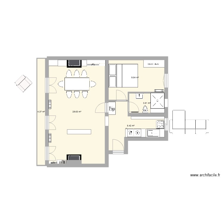 39 Alsace. Plan de 0 pièce et 0 m2