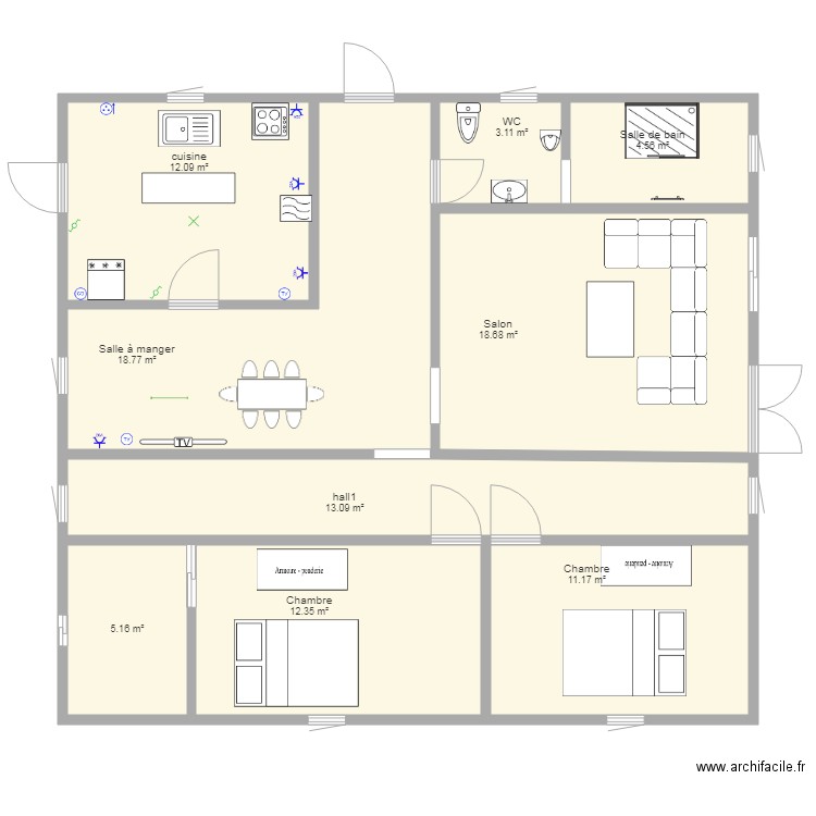plan appartement 9 pieces