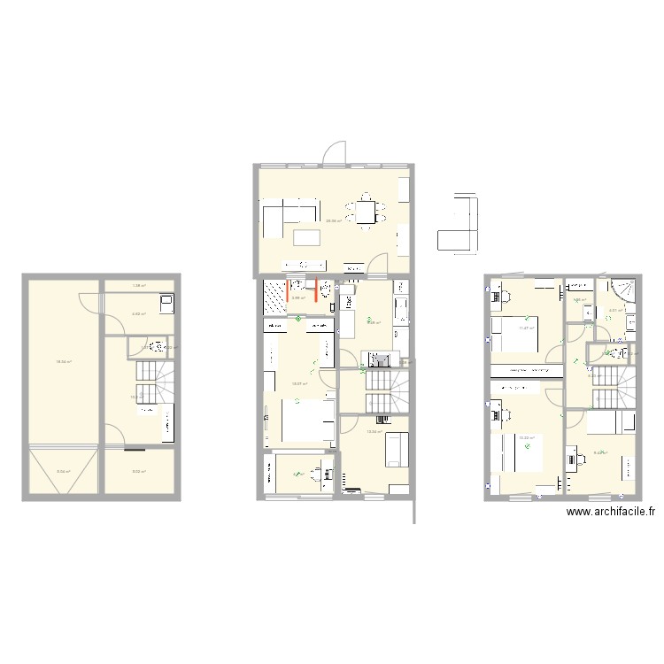 Maison autre chambre parentale et véranda agrandie v9. Plan de 0 pièce et 0 m2