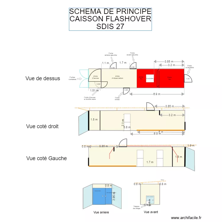 caisson. Plan de caisson. Plan de