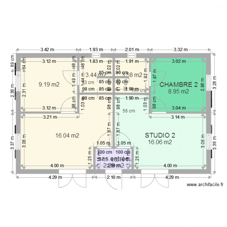 Projet FINAL AVEC COTATION. Plan de 0 pièce et 0 m2