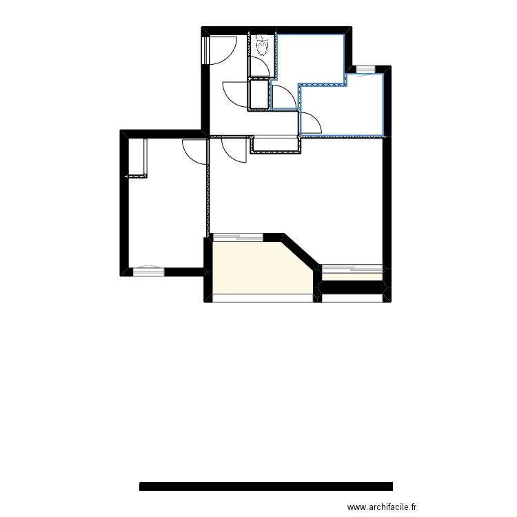 guillaume de Fargis. Plan de 8 pièces et 37 m2