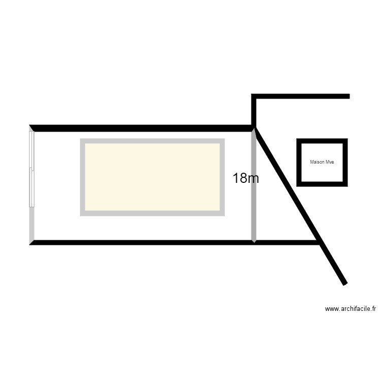 Situation du terrain. Plan de 3 pièces et 35 m2