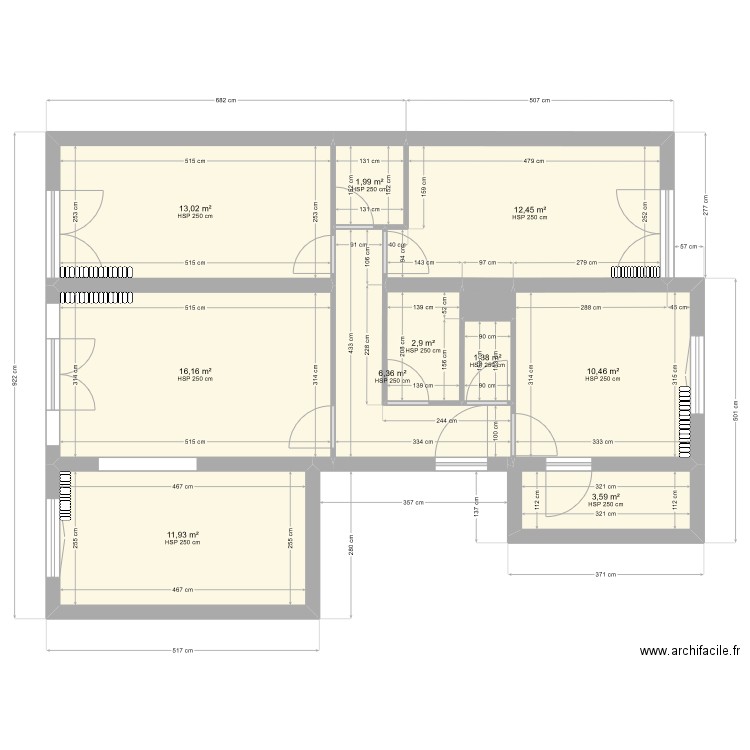 18 Square des Cormiers - Rennes. Plan de 11 pièces et 81 m2