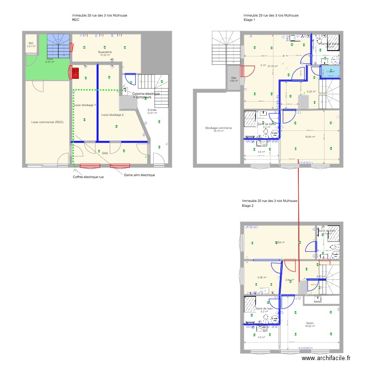 IDR etage 1. Plan de 0 pièce et 0 m2