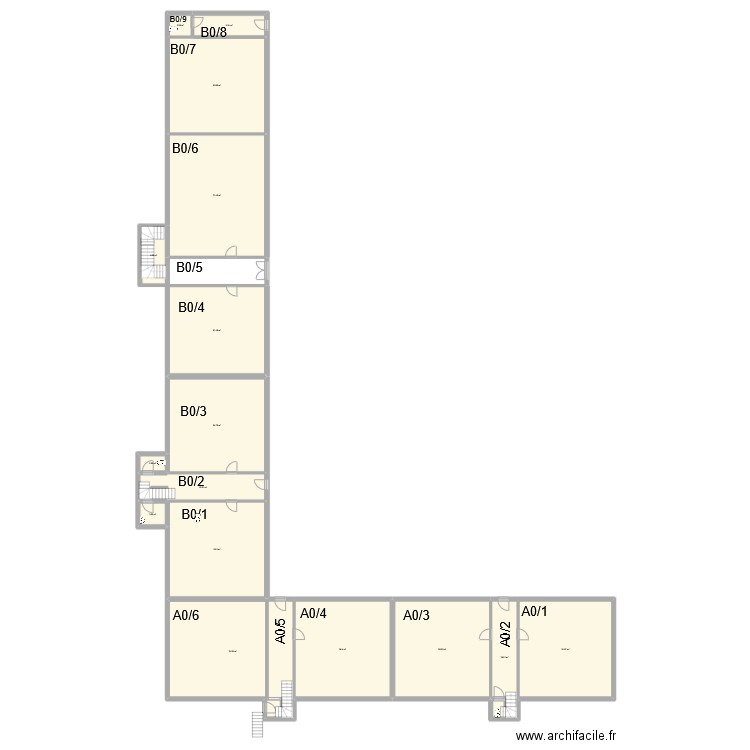 EFAN - A&B0. Plan de 15 pièces et 592 m2