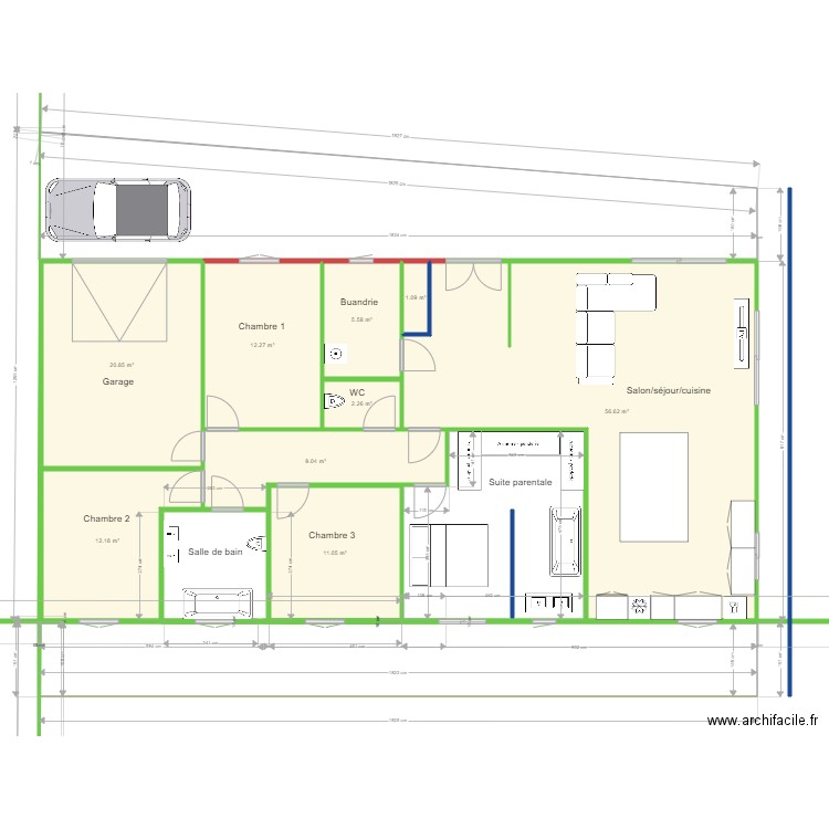 3maison. Plan de 0 pièce et 0 m2