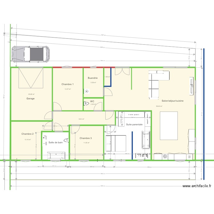 3maison. Plan de 0 pièce et 0 m2