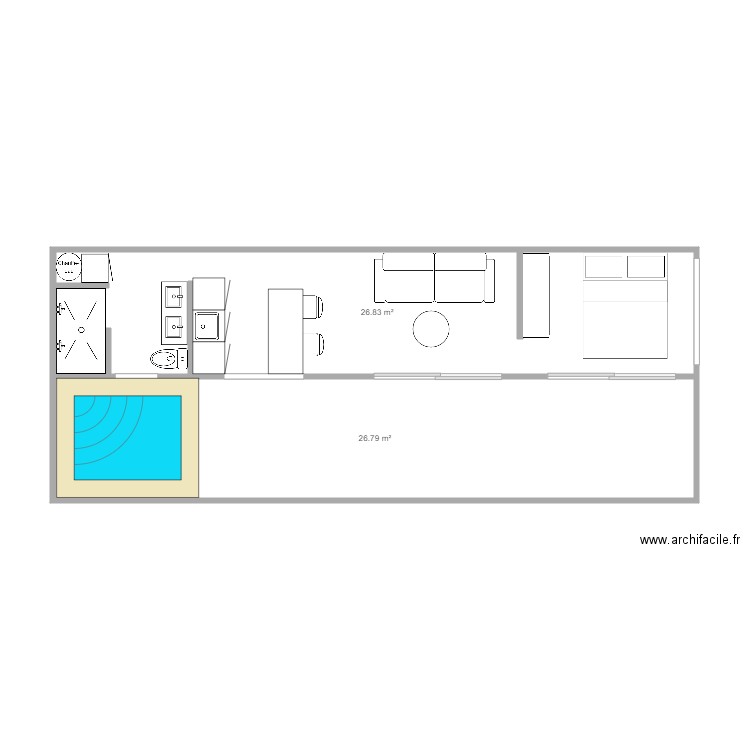 Penthouse. Plan de 0 pièce et 0 m2