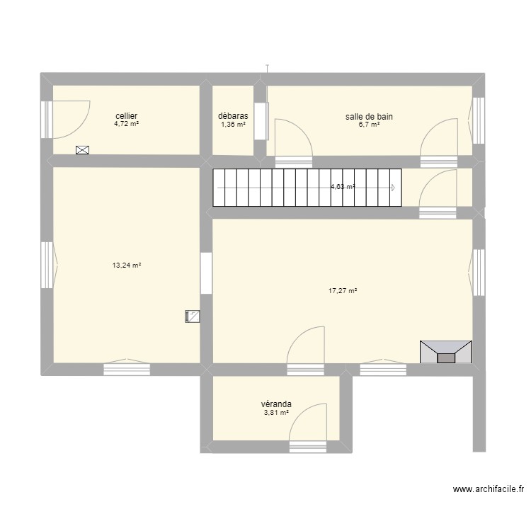 rdc xertigny boursas. Plan de 0 pièce et 0 m2