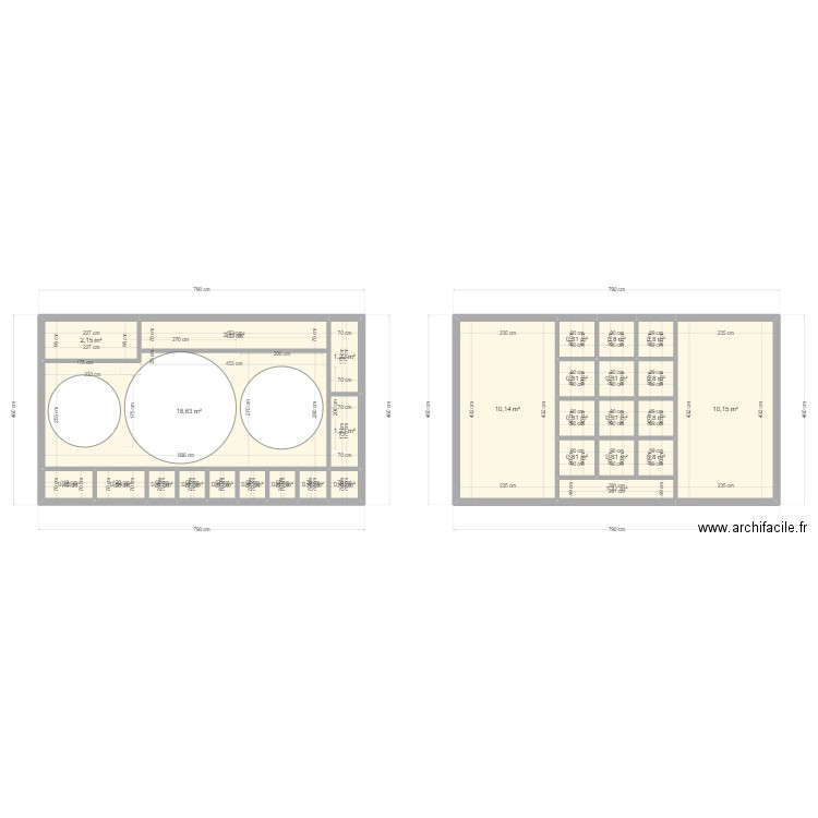 male. Plan de 29 pièces et 63 m2