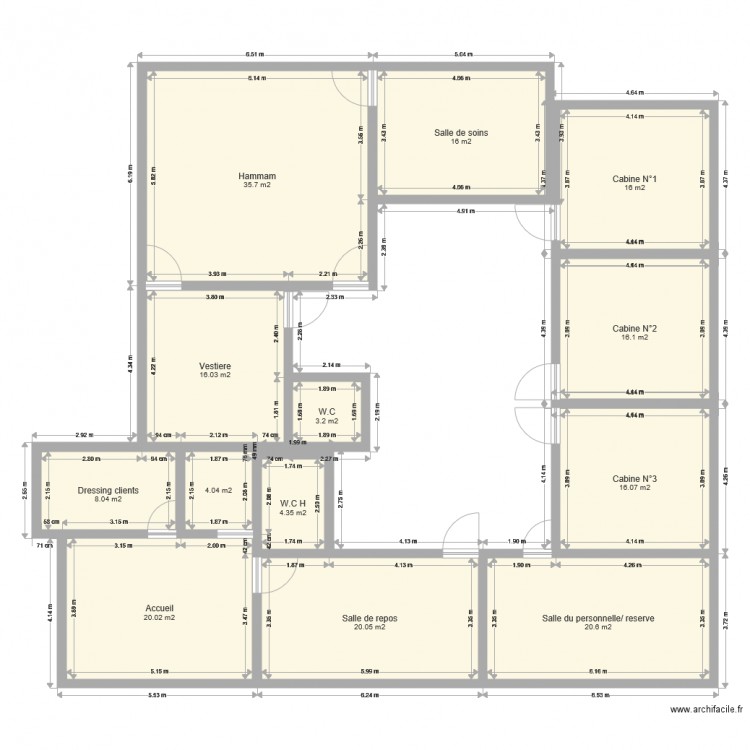spa. Plan de 0 pièce et 0 m2