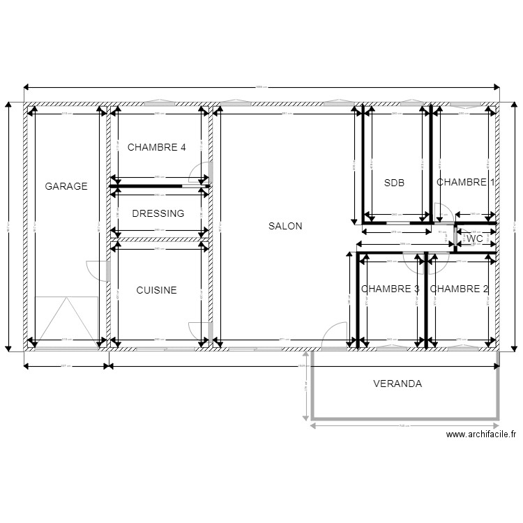 plan MAISON FINI. Plan de 0 pièce et 0 m2