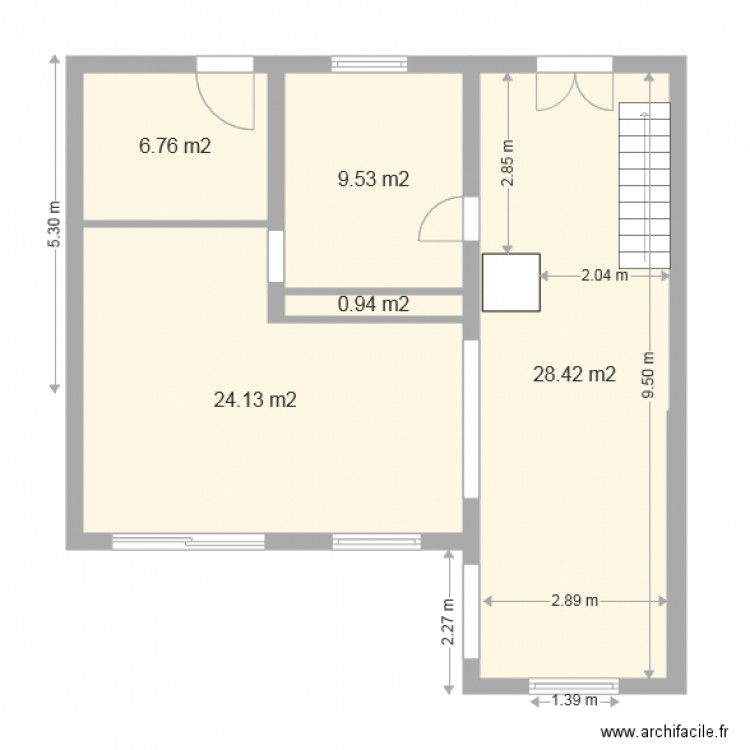 Plan projet 1 sans garage. Plan de 0 pièce et 0 m2