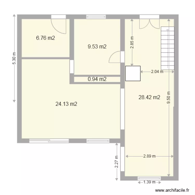 Plan projet 1 sans garage. Plan de Plan projet 1 sans garage. Plan de