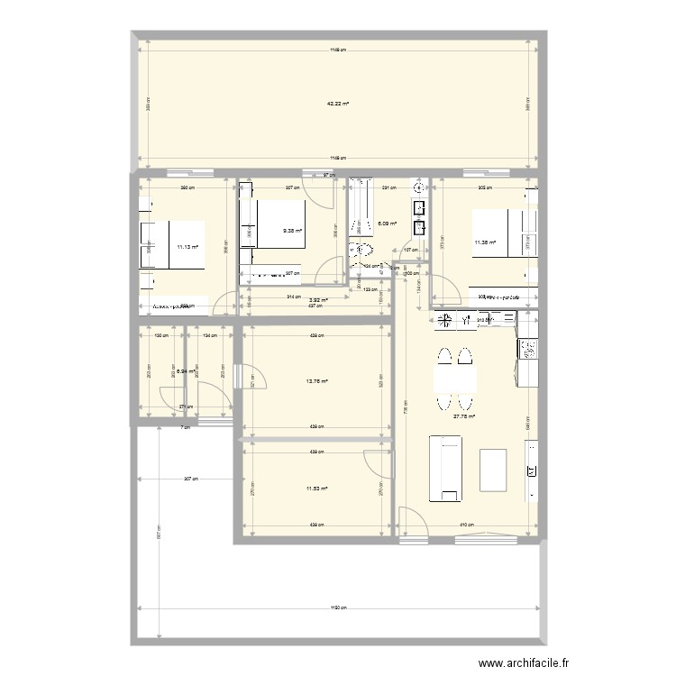 fusain original rdc T3. Plan de 0 pièce et 0 m2