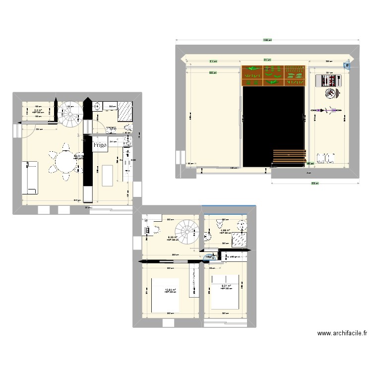 La Poste2. Plan de 7 pièces et 126 m2