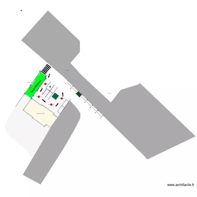 parking &eacute;cole. Plan de 