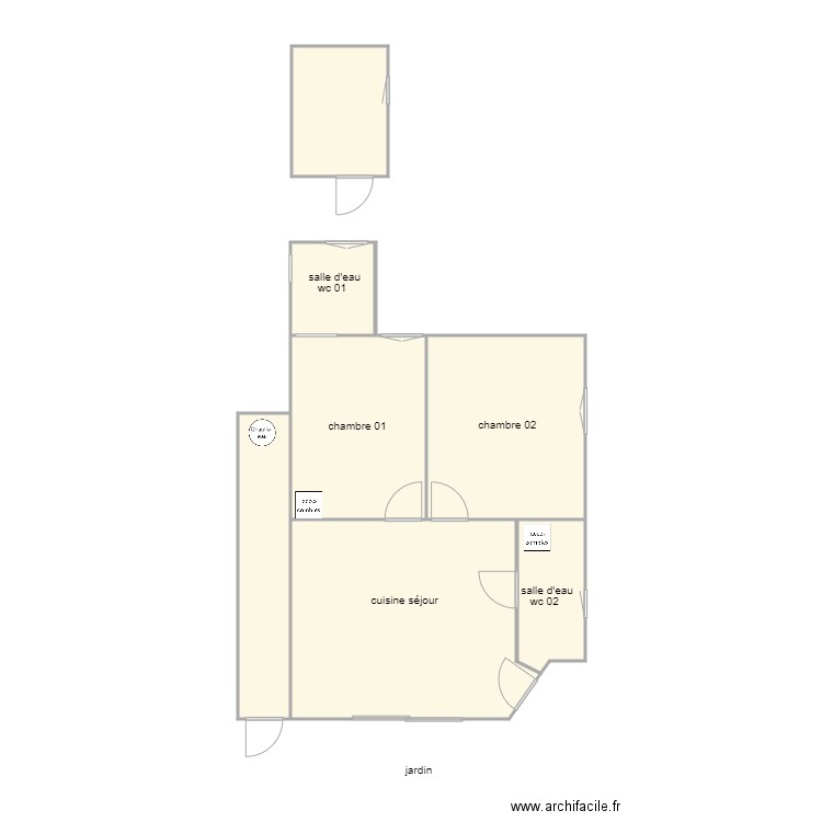 perrodeau 1203 am. Plan de 7 pièces et 67 m2