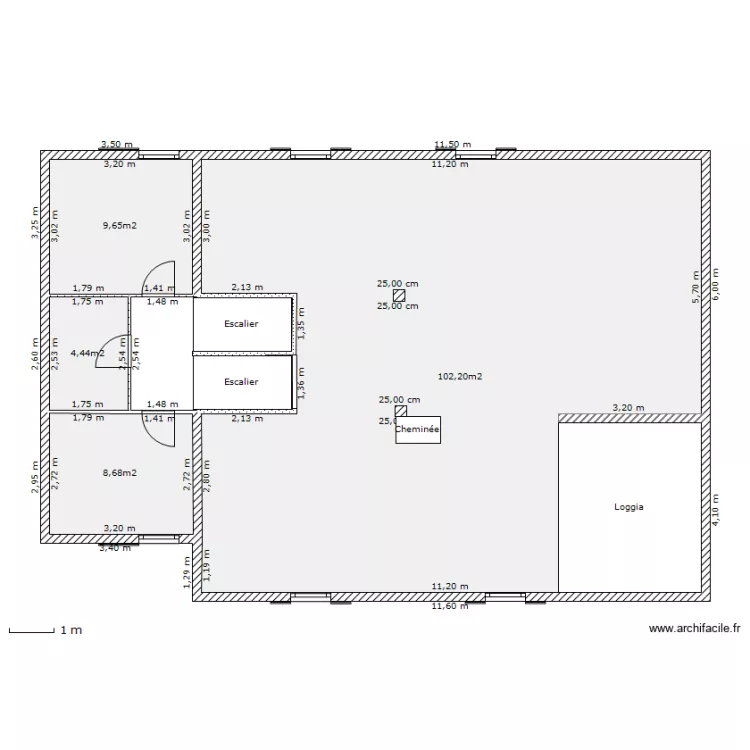 Maison - plan étage existant. Plan de Maison - plan étage existant. Plan de