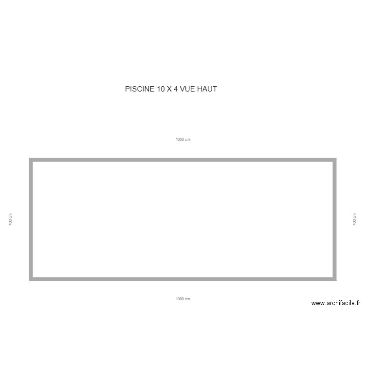 PISCINE 10X4 VUE HAUT. Plan de 0 pièce et 0 m2