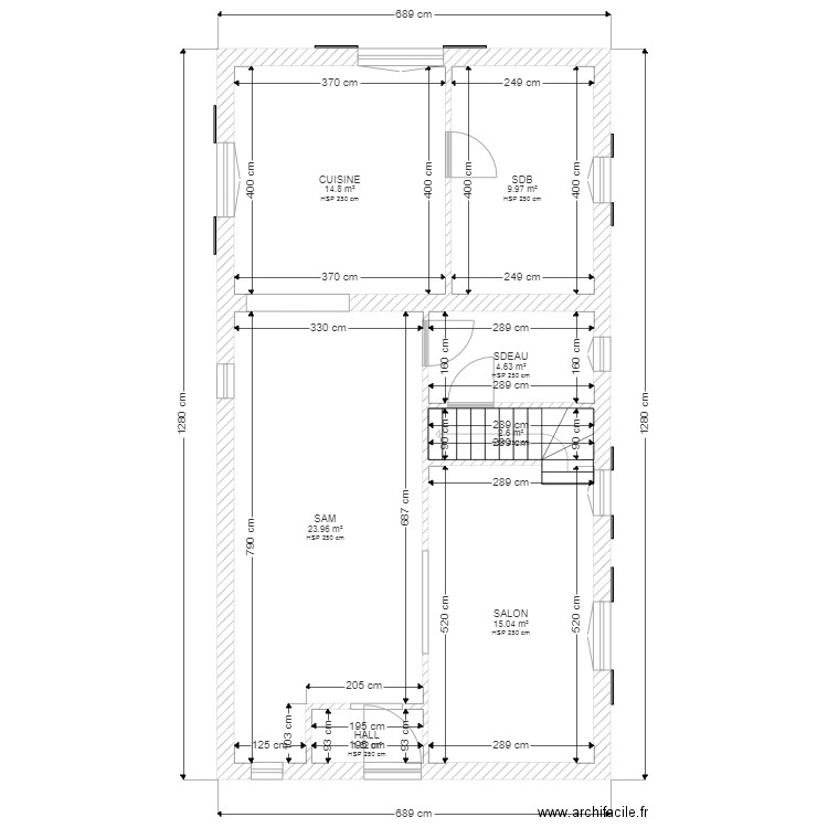 HENRY RDC. Plan de 0 pièce et 0 m2