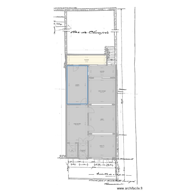 plan RDC BXL pièces base. Plan de 0 pièce et 0 m2