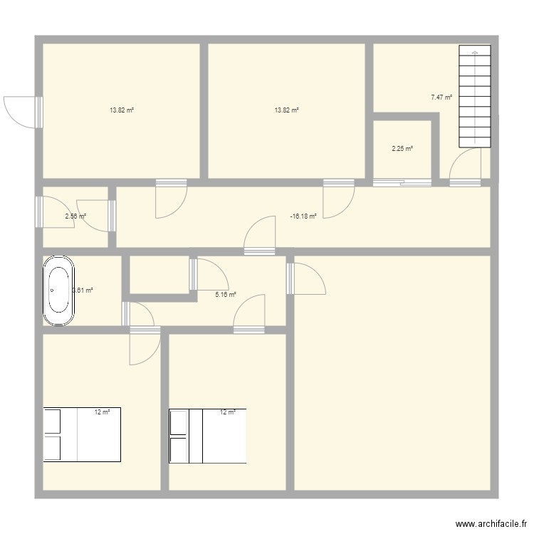 appartement T3. Plan de 0 pièce et 0 m2