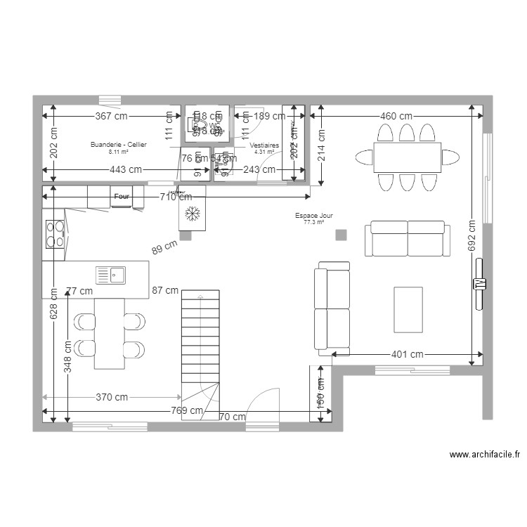 Jade et Corentin Trévoux  Surface Modif R 1 V3. Plan de 0 pièce et 0 m2