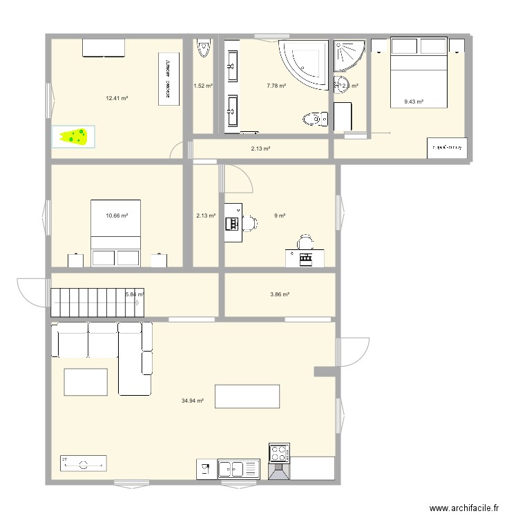 maison 1. Plan de 0 pièce et 0 m2